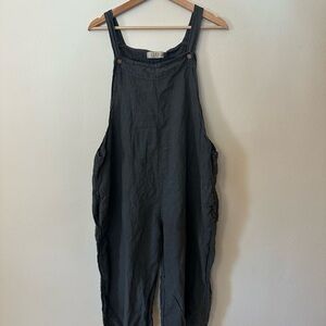 Saga linen wide leg overalls